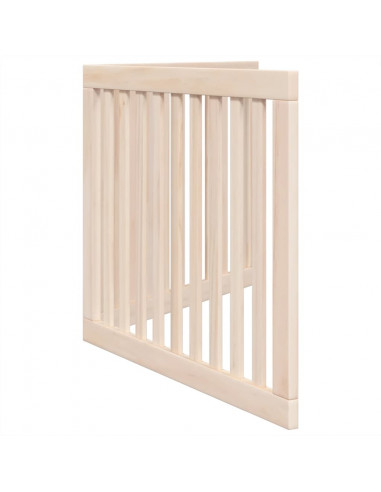 Cancello per Cani Pieghevole 2 Pannelli 160 cm Legno di Pioppo