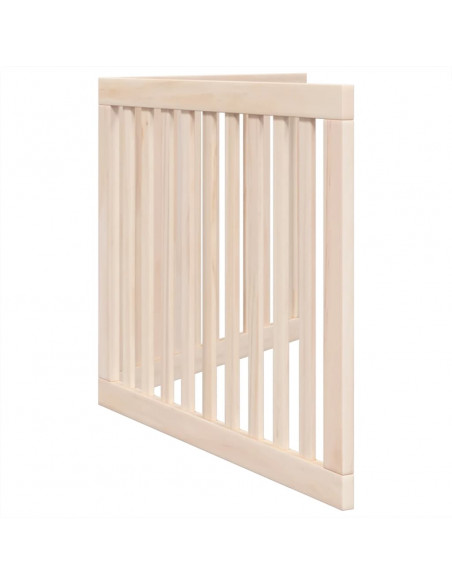 Cancello per Cani Pieghevole 2 Pannelli 160 cm Legno di Pioppo