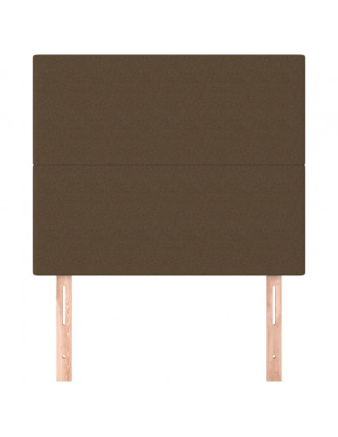 Testiera 2 pz Marrone Scuro 80x5x78/88 cm in Tessuto