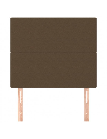 Testiera 2 pz Marrone Scuro 80x5x78/88 cm in Tessuto