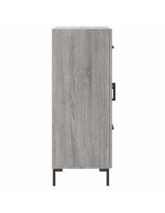 Credenza Grigio Sonoma 69,5x34x90 cm in Legno Multistrato 2