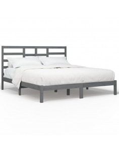 Giroletto Grigio in Legno Massello 200x200 cm 2