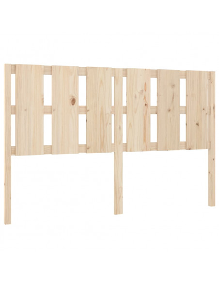 Testiera per Letto 155,5x4x100 cm in Legno Massello di Pino