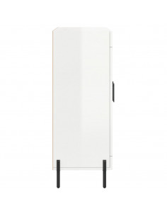 Credenza 69,5x34x90 cm in Legno Multistrato Bianco Lucido 2