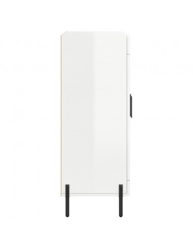Credenza 69,5x34x90 cm in Legno Multistrato Bianco Lucido
