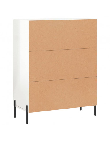 Credenza 69,5x34x90 cm in Legno Multistrato Bianco Lucido