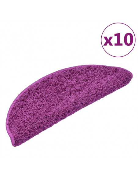 Tappetini per Scale 10 pz 65x21x4 cm Viola
