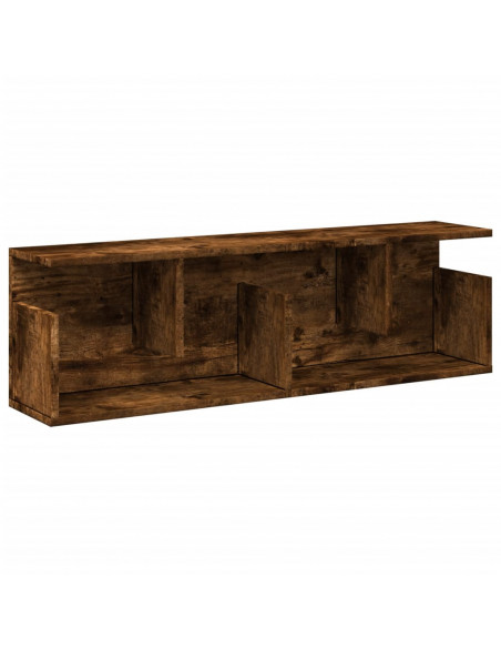 Mobile a Parete 100x20x30 cm Rovere Fumo in Legno Multistrato