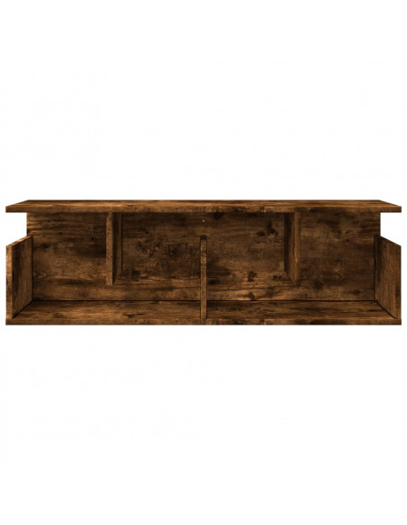 Mobile a Parete 100x20x30 cm Rovere Fumo in Legno Multistrato