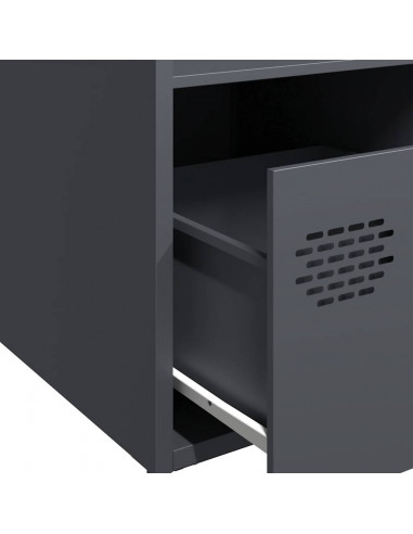 Credenza Antracite 35x39x103,5 cm Acciaio