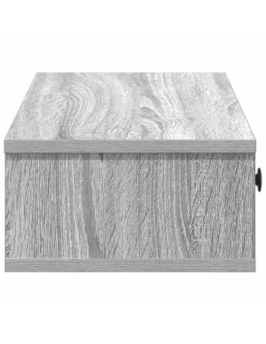 Scaffale a Parete con Cassetti Grigio 60x25x15 cm in Truciolato