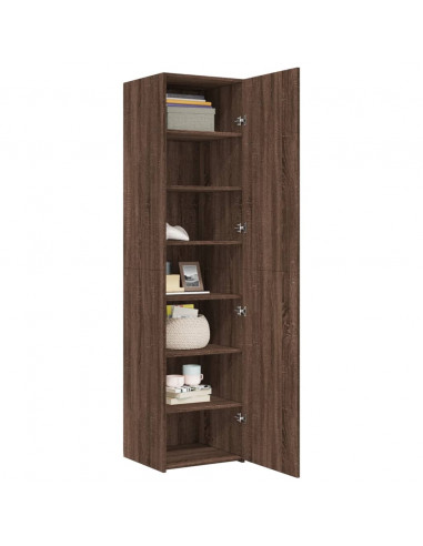 Credenza Rovere Marrone 45x42,5x185 cm in Legno Multistrato