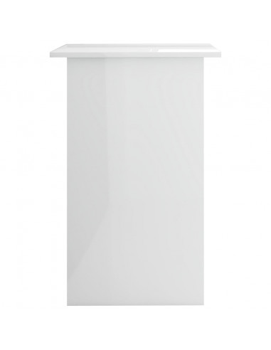 Scrivania Bianco Lucido 90x50x74 cm in Legno Multistrato
