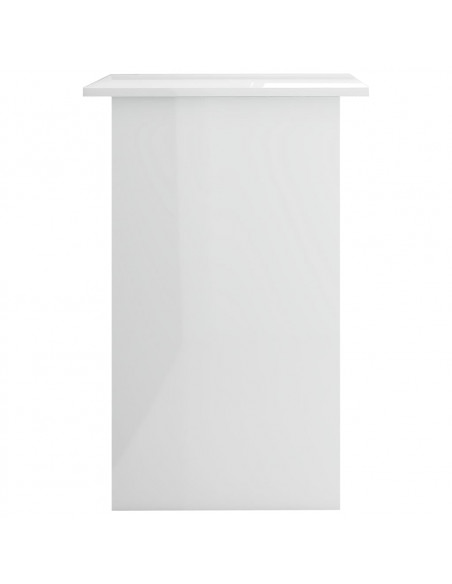 Scrivania Bianco Lucido 90x50x74 cm in Legno Multistrato