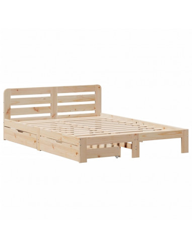 Letto senza Materasso 120x190 cm in Legno Massello di Pino