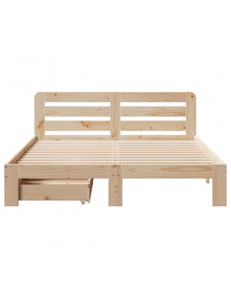 Letto senza Materasso 120x190 cm in Legno Massello di Pino