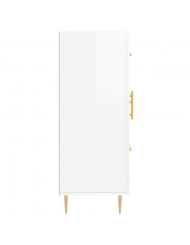 Credenza 69,5x34x90 cm in Legno Multistrato Bianco Lucido