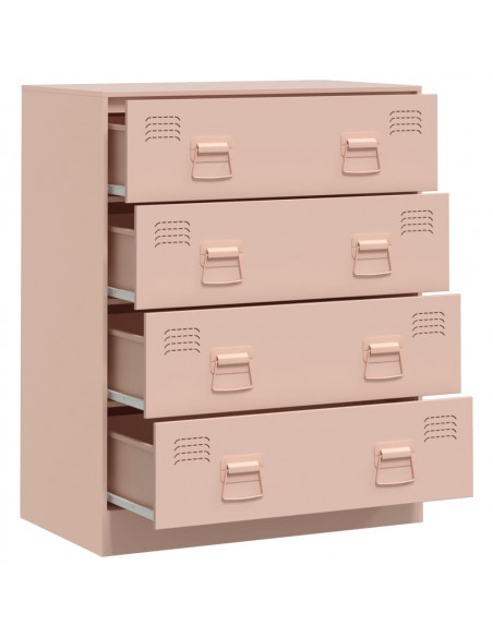 Credenza Rosa 67x39x83 cm in Acciaio