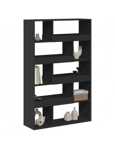 Libreria Nera 100x33x156,5 cm in Truciolato