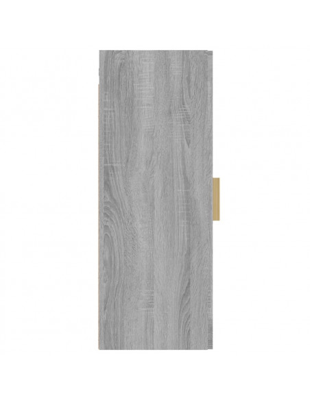 Armadietto Pensile a Parete Grigio Sonoma 34,5x34x90 cm