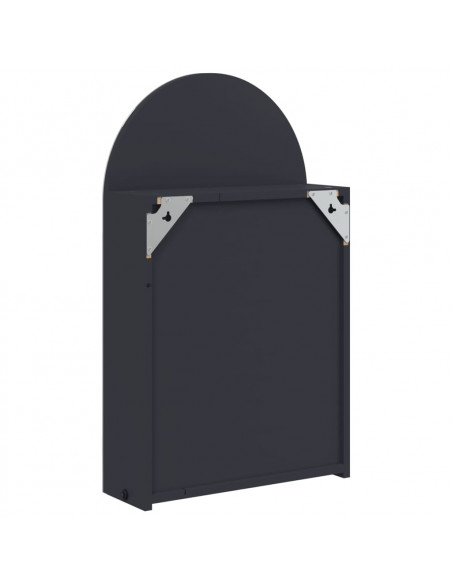 Armadietto Bagno con Specchio e LED ad Arco Grigio 42x13x70 cm