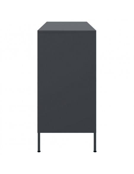 Credenza Antracite 100,5x39x79 cm in Acciaio Laminato a Freddo