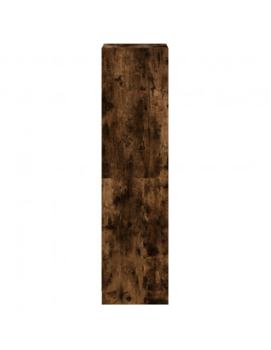 Credenza con Ante in Vetro Rovere Fumo 35x37x142 cm