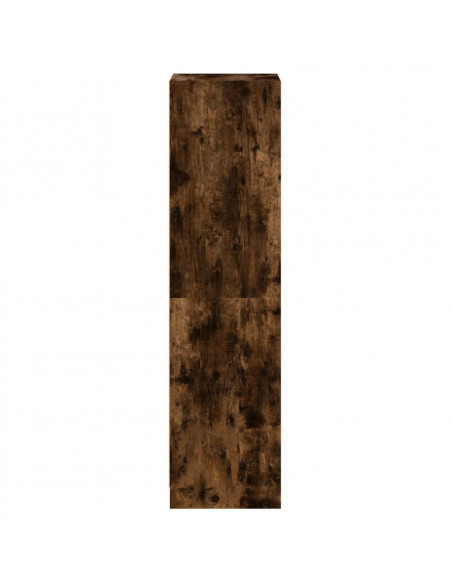 Credenza con Ante in Vetro Rovere Fumo 35x37x142 cm