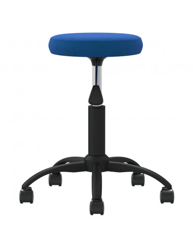 Sedia Girevole da Ufficio Blu in Velluto