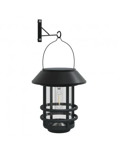 Lanterne Solari da Parete per Esterni 4 pz Bianche