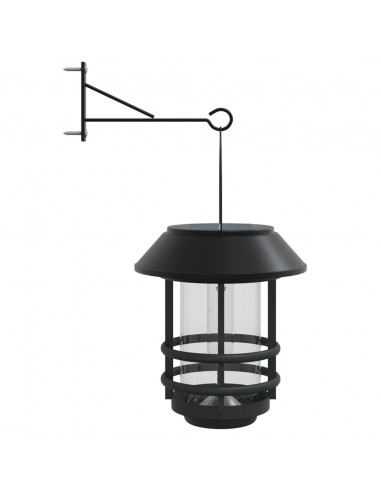 Lanterne Solari da Parete per Esterni 4 pz Bianche