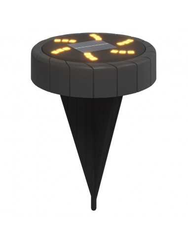 Luci Solari da Terra con Picchetti da Esterno 12pz Bianco Caldo