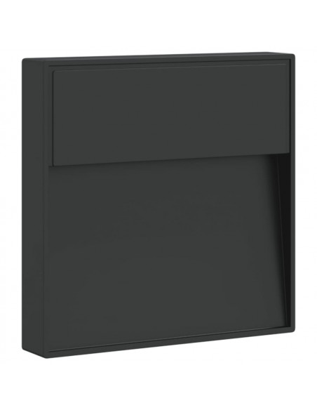 Applique per Esterni con LED Nera in Alluminio Pressofuso