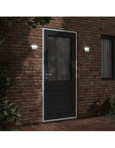 Applique per Esterni con LED Nera in Alluminio Pressofuso