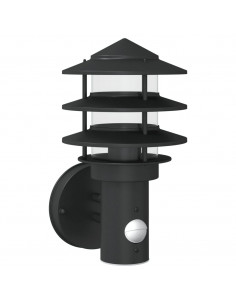 Applique da Esterno con Sensore Nera in Acciaio Inossidabile 2