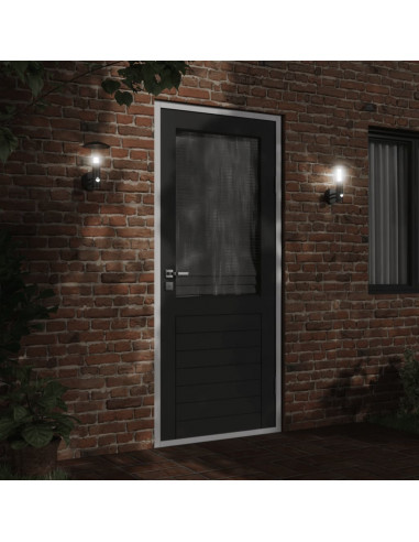 Applique per Esterno con Sensore 2 pz Nere in Acciaio Inox