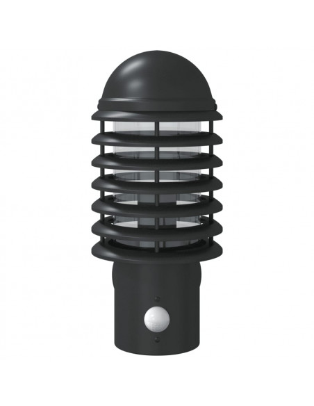 Applique per Esterno con Sensore 2 pz Nere in Acciaio Inox