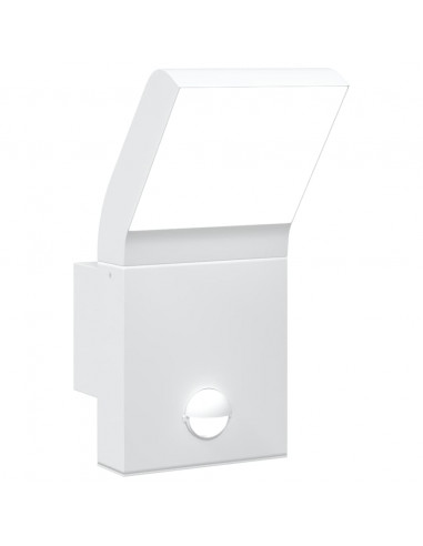 Applique con LED e Sensore Bianca in Alluminio Pressofuso