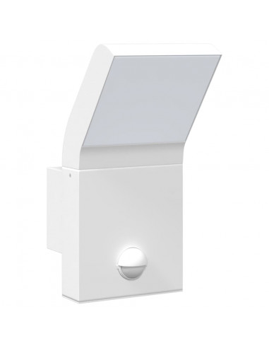 Applique con LED e Sensore Bianca in Alluminio Pressofuso