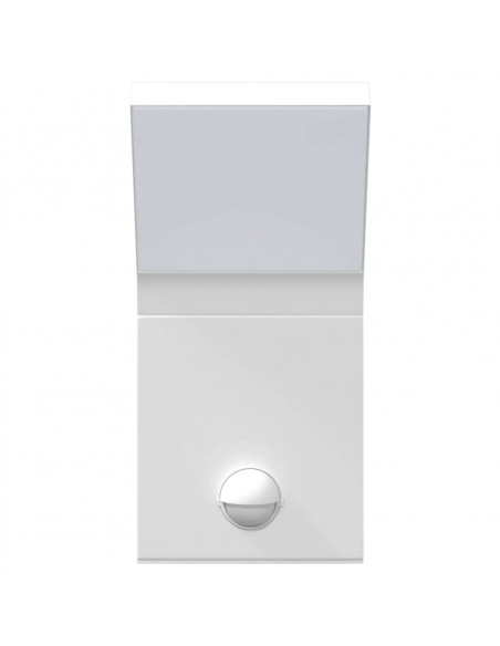 Applique con LED e Sensore Bianca in Alluminio Pressofuso