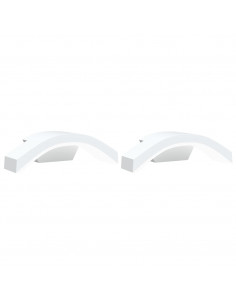 Applique per Esterni con LED 2 pz Bianche Alluminio Pressofuso 2