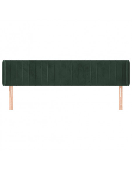 Testiera ad Orecchio Verde Scuro 183x16x78/88 cm in Velluto