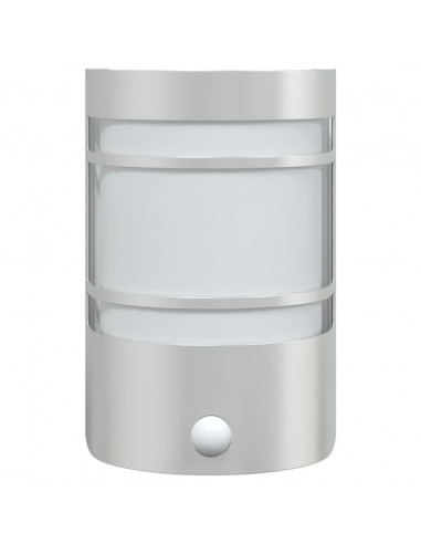 Applique per Esterno con Sensore 2 pz Argento in Acciaio Inox