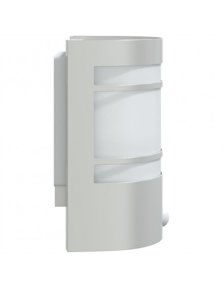 Applique per Esterno con Sensore 2 pz Argento in Acciaio Inox