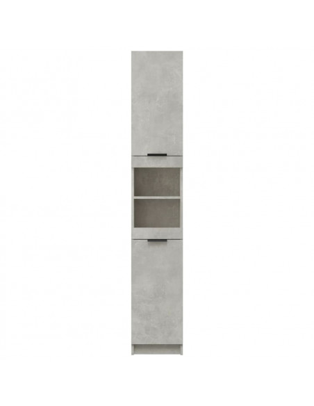 Mobile da Bagno Grigio Cemento 32x34x188,5 cm Legno Multistrato