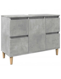 Mobile Lavabo Grigio Cemento 80x33x60 cm in Legno Multistrato 2