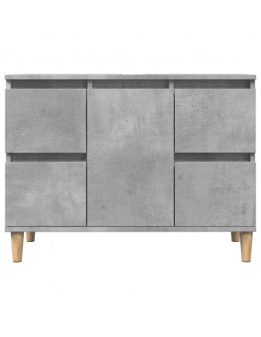 Mobile Lavabo Grigio Cemento 80x33x60 cm in Legno Multistrato