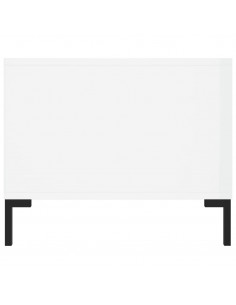 Tavolino da Salotto Bianco Lucido 102x50x40cm Legno Multistrato 2