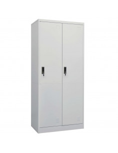 Armadio Grigio Chiaro 80x50x180 cm in Acciaio 2