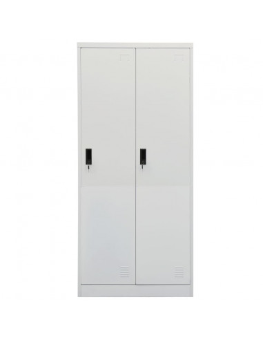 Armadio Grigio Chiaro 80x50x180 cm in Acciaio